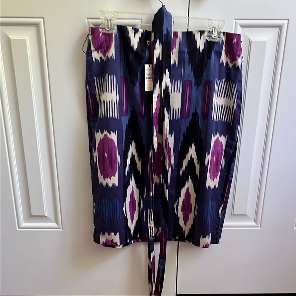 Talbots Purple and Blue Abstract Skirt